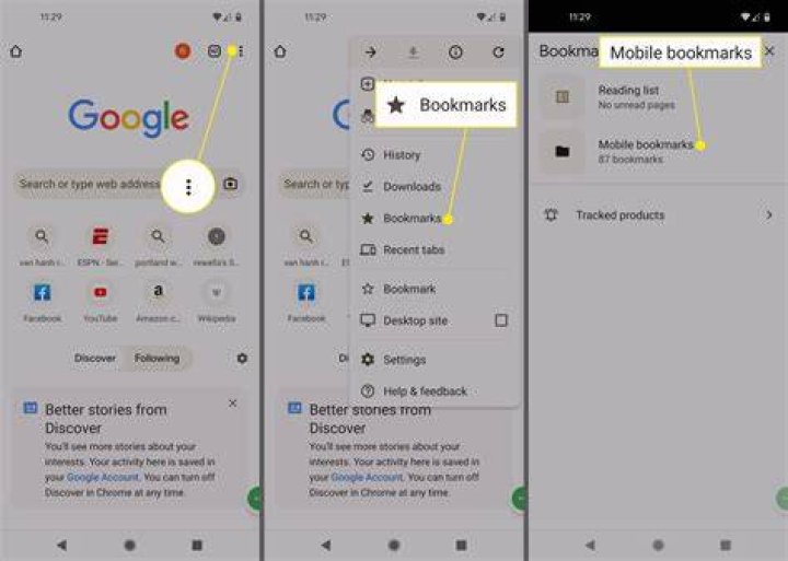 bookmarks android