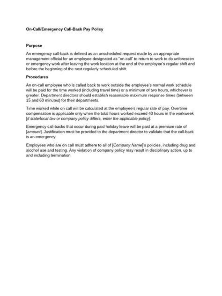Call-back pay - How To Discuss