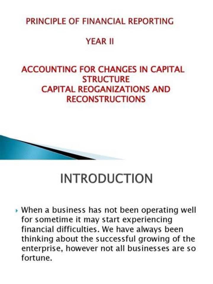 Capital reorganization - How To Discuss
