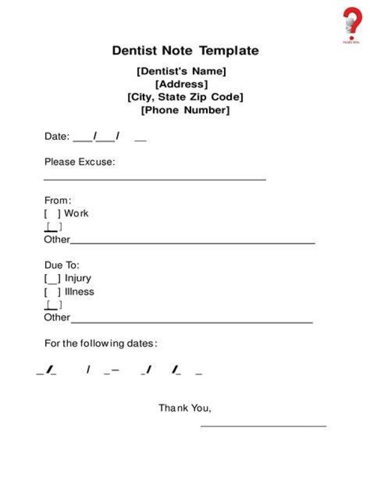 Fake Orthodontist Note