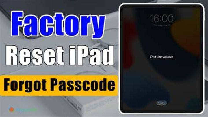 how to reset ipad without apple id