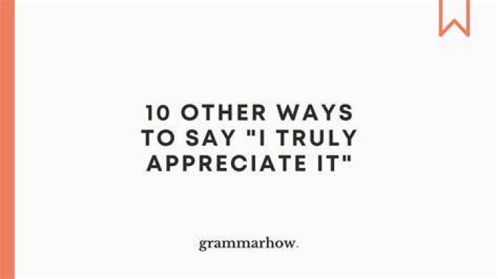I Appreciate The Sentiment - How To Discuss