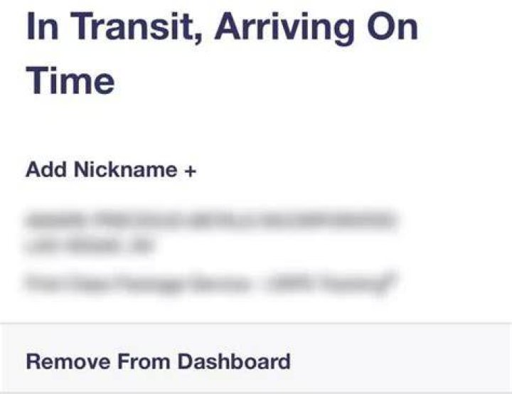 In Transit Arriving On Time