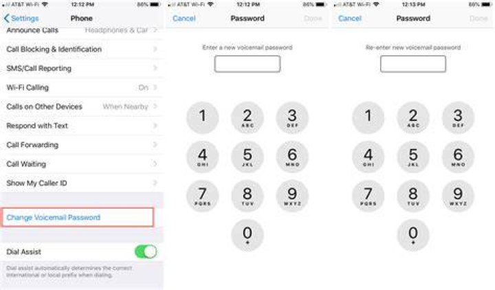 iphone voicemail password