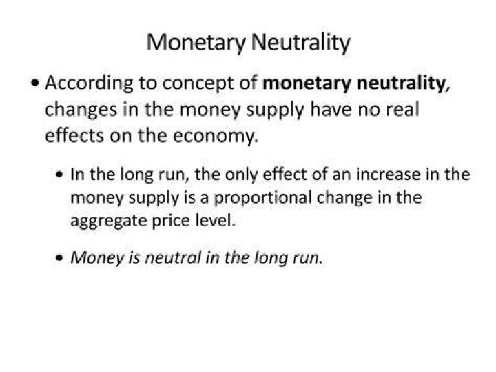Monetary neutrality - How To Discuss