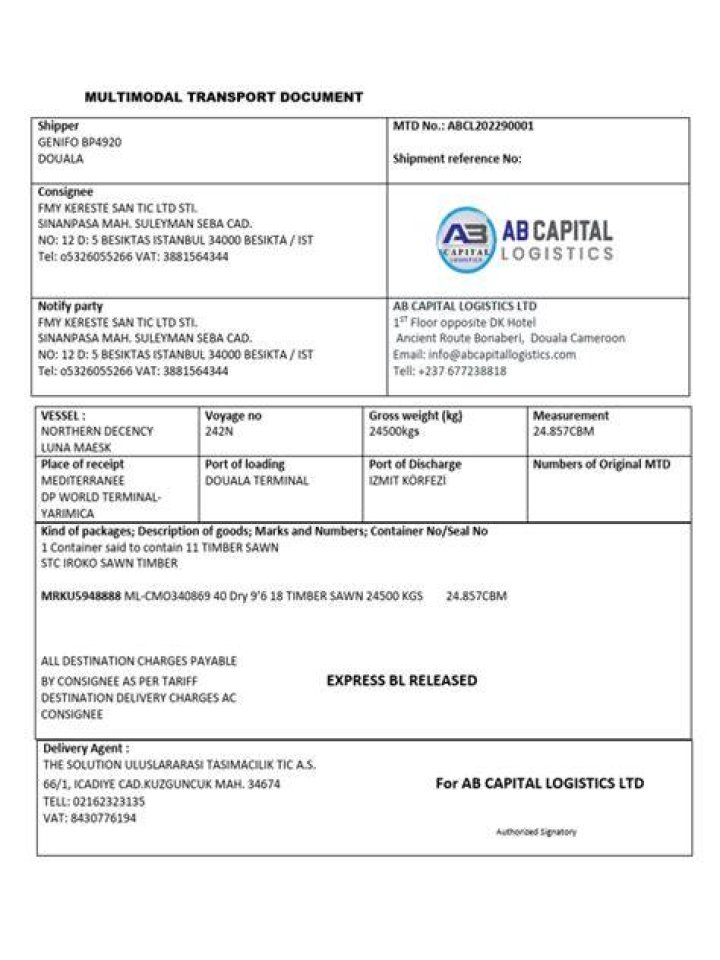 Multimodal transport document - How To Discuss