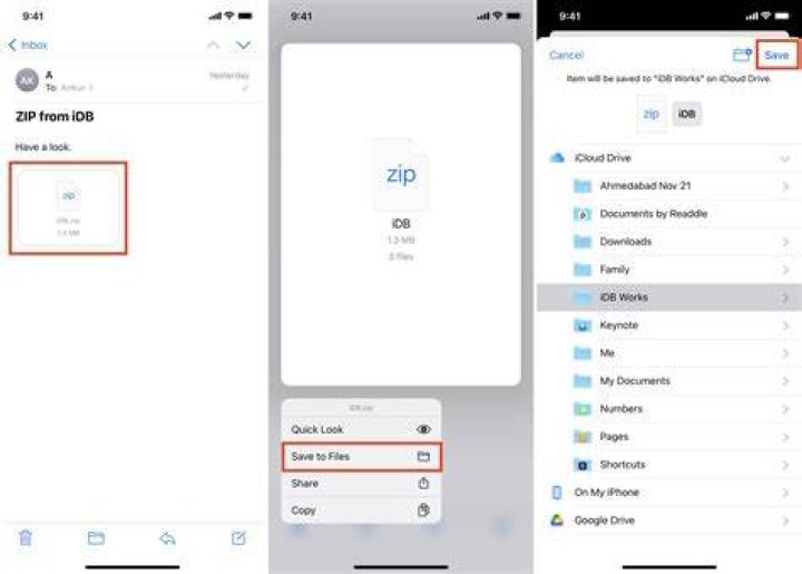 open zip file on iphone
