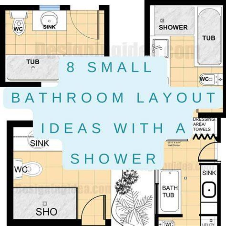 Small bathroom with shower layout