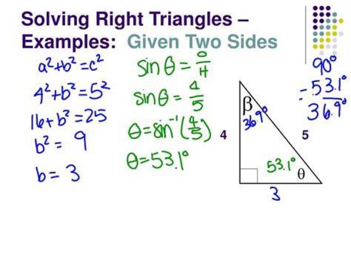 solving right triangles