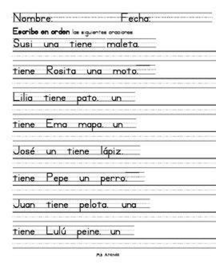 Spanish Sentence Unscrambler