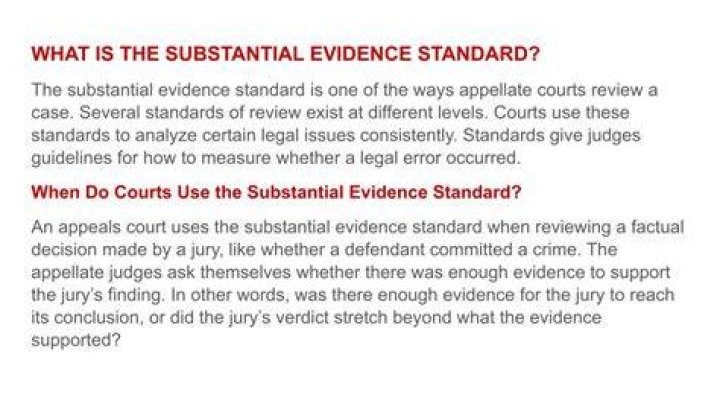 Substantial evidence - How To Discuss